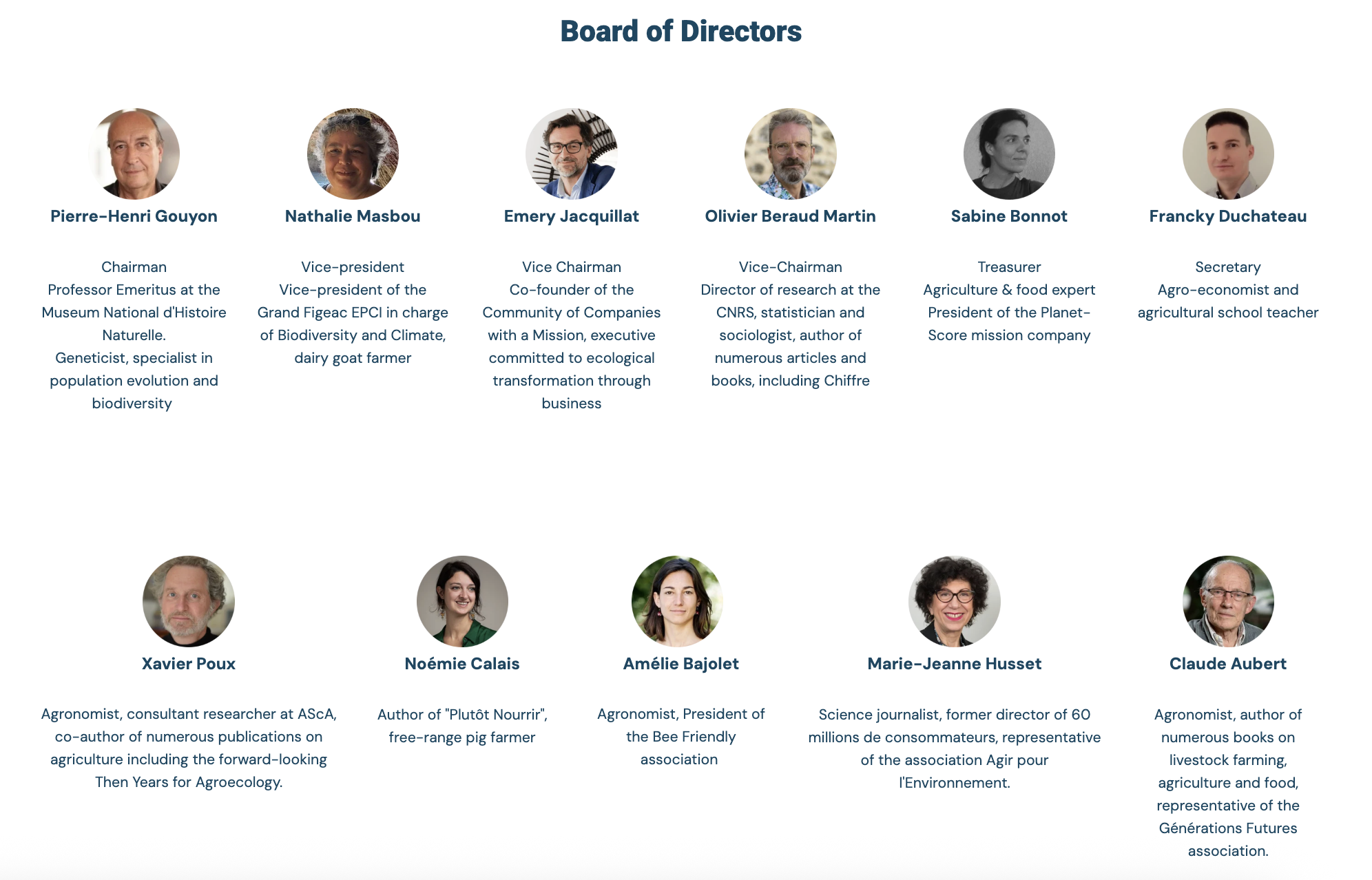 Planet-score organization independance 